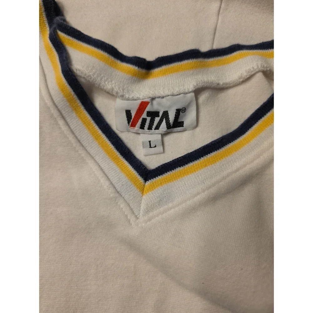 Vintage Vital Tennis Dress Womens Size L White Cotton Preppy USA - Picture 3 of 4